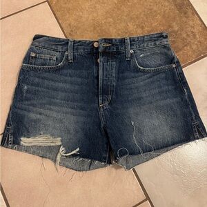 Joe's Jeans Dark Blue Distressed Denim Shorts